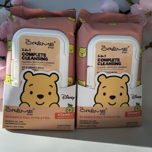 The Crème Shop 3-in-1 Complete Cleansing Wipes, Winnie The Pooh, 2PK